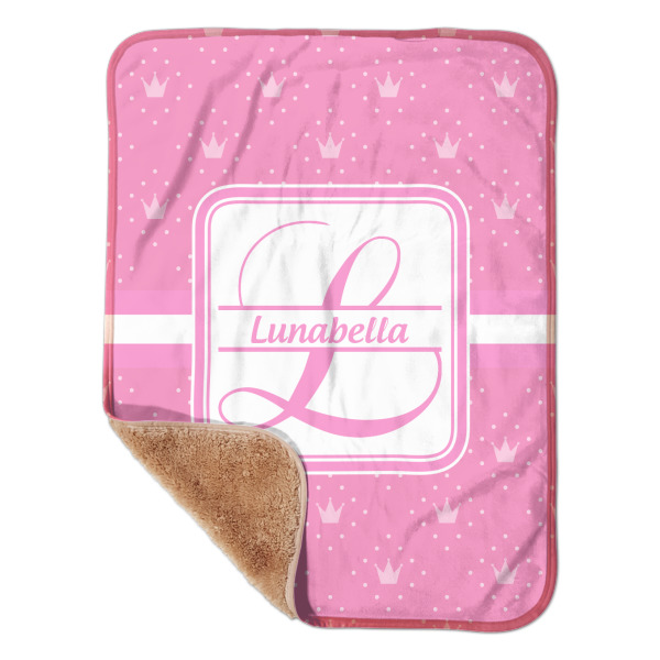 Custom Leopard Print Sherpa Baby Blanket - 30" x 40" w/ Name and Initial