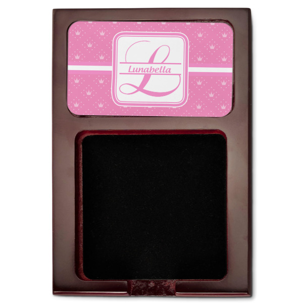 Custom Design - Red Mahogany Sticky Note Holder - Flat