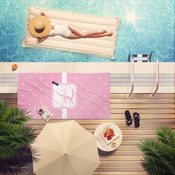 Custom Design - Beach Towel - Lifestyle at Pool