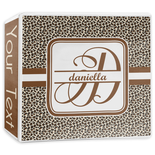 Custom Leopard Print 3-Ring Binder - 3 inch (Personalized)