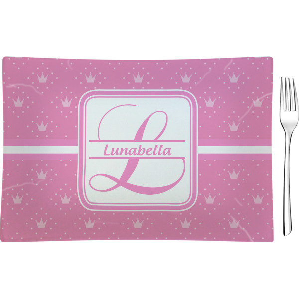 Custom Leopard Print Rectangular Glass Appetizer / Dessert Plate - Single or Set (Personalized)