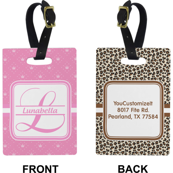 Custom Design - Rectangle Luggage Tag (Front + Back)