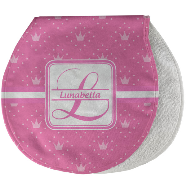 Custom Leopard Print Burp Pad - Velour w/ Name and Initial