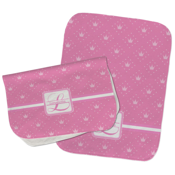 Custom Design - Two Rectangle Burp Cloths - Open & Folded