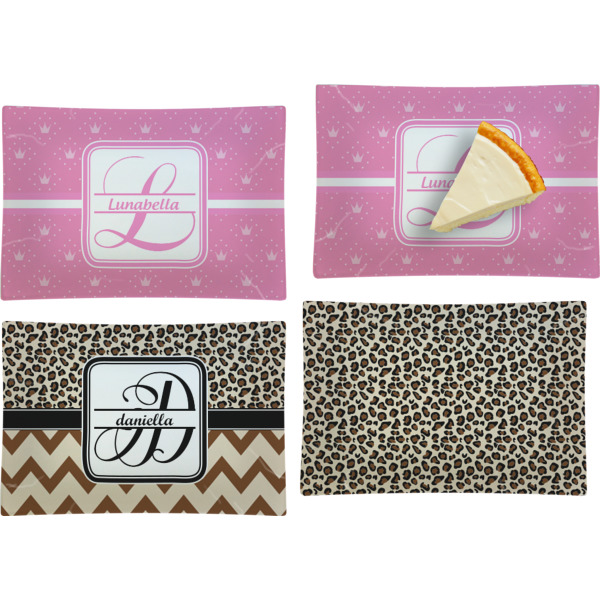 Custom Design - Set of Rectangular Appetizer / Dessert Plates