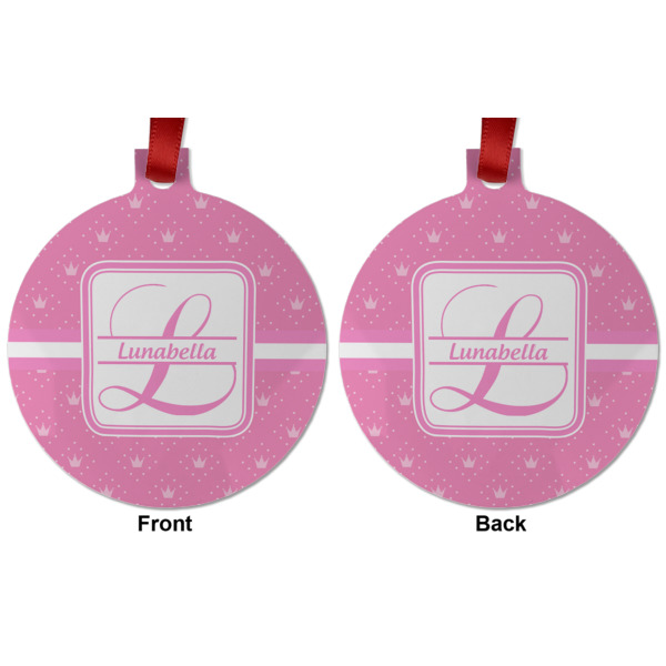 Custom Design - Metal Ball Ornament - Front and Back