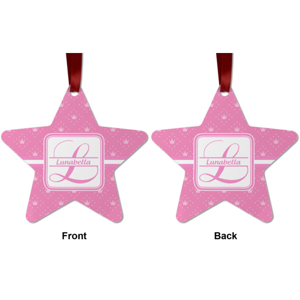 Custom Design - Metal Star Ornament - Front and Back