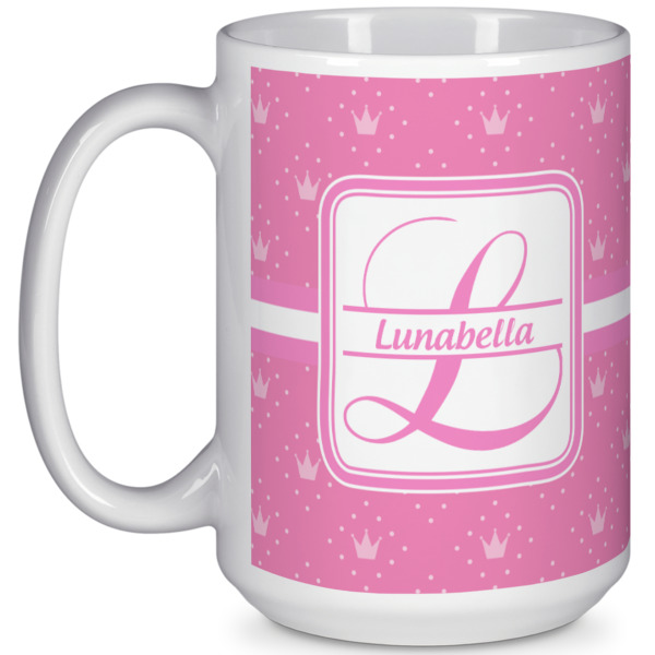 Custom Leopard Print 15 Oz Coffee Mug - White (Personalized)