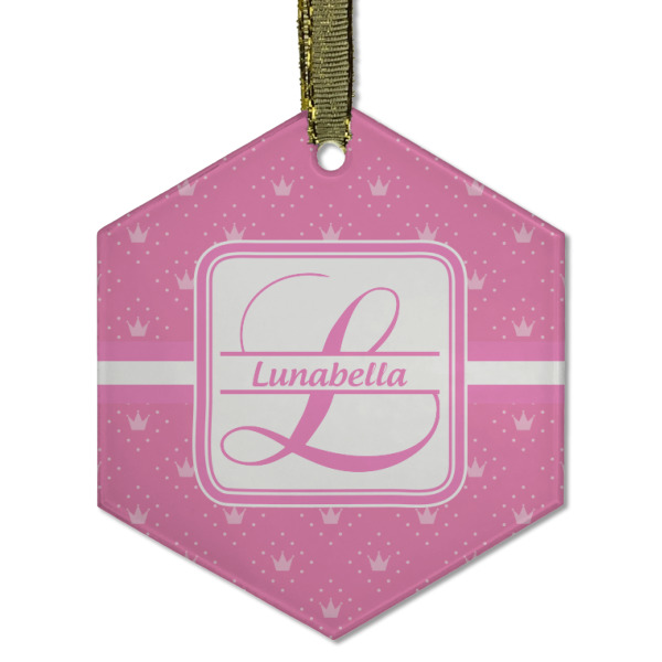 Custom Design - Frosted Glass Ornament - Hexagon