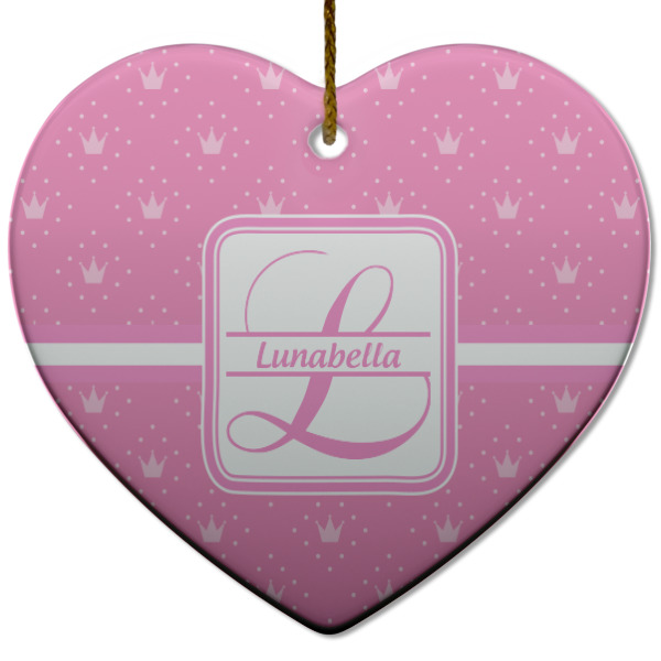 Custom Design - Ceramic Flat Ornament - Heart (Front)