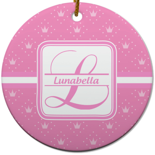 Custom Design - Ceramic Flat Ornament - Circle (Front)