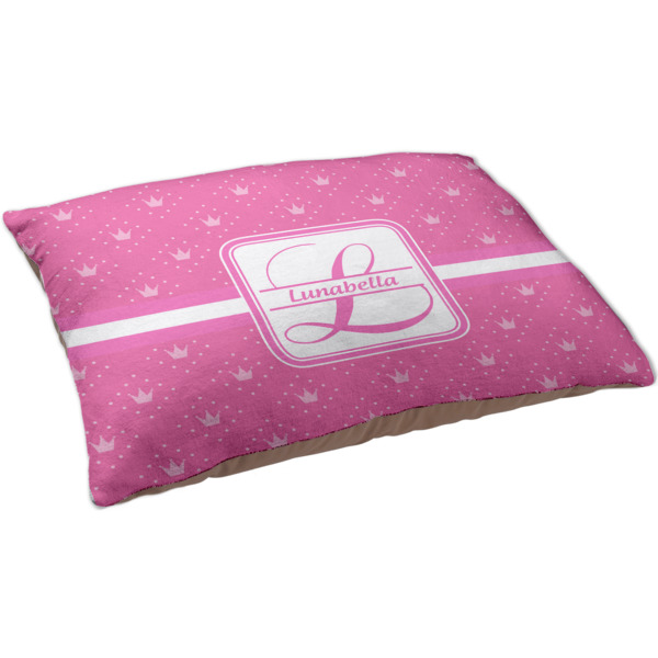 Custom Leopard Print Dog Bed - Large w/ Name and Initial