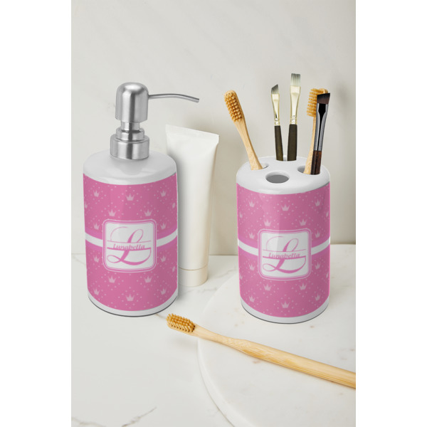 Custom Design - Ceramic Bathroom Accessories - LIFESTYLE (toothbrush holder & soap dispenser)