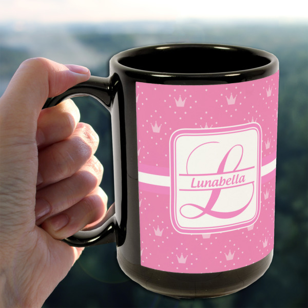 Custom Design - 15oz. Black Mug - Lifestyle