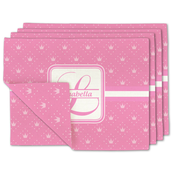 Custom Leopard Print Linen Placemat w/ Name and Initial