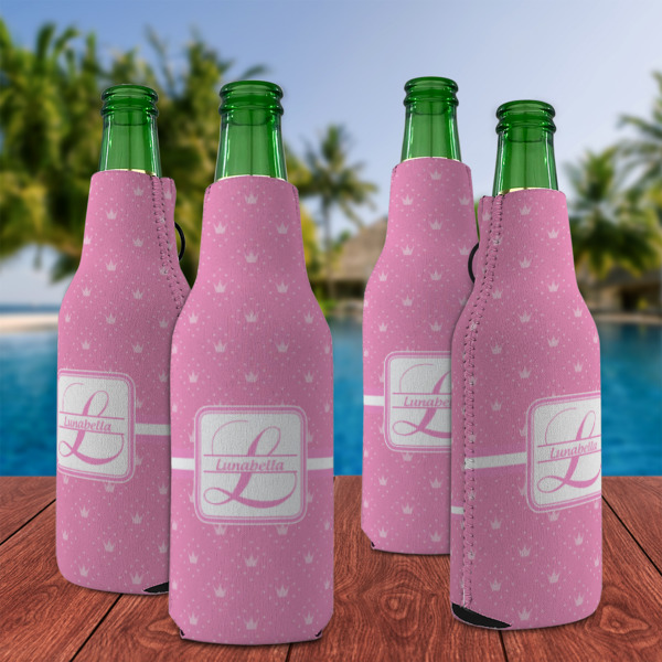 Custom Design - Zipper Bottle Cooler - Set of 4 - Lifestyle
