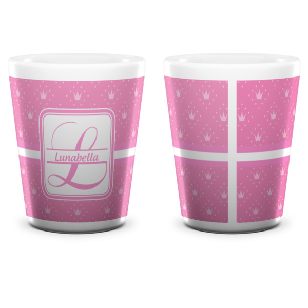 Custom Design - Ceramic Shot Glass - White - Front & Back
