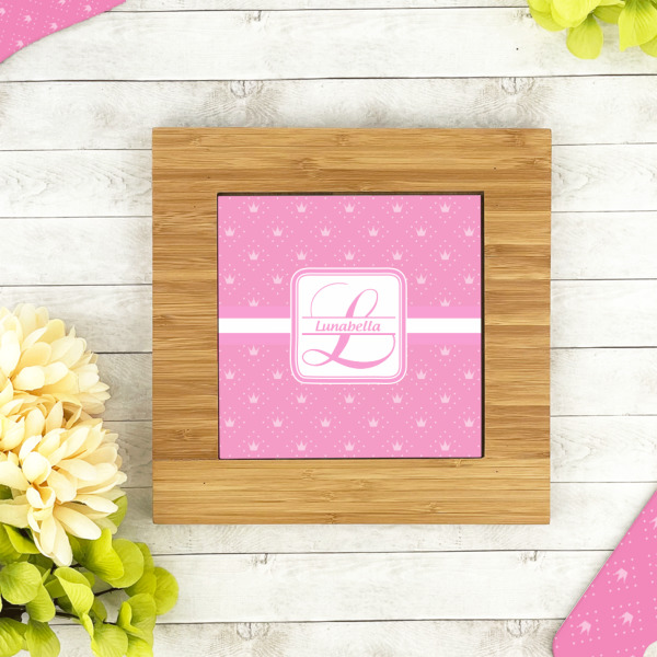 Custom Design - Bamboo Trivet with 6" Tile - LIFESTYLE