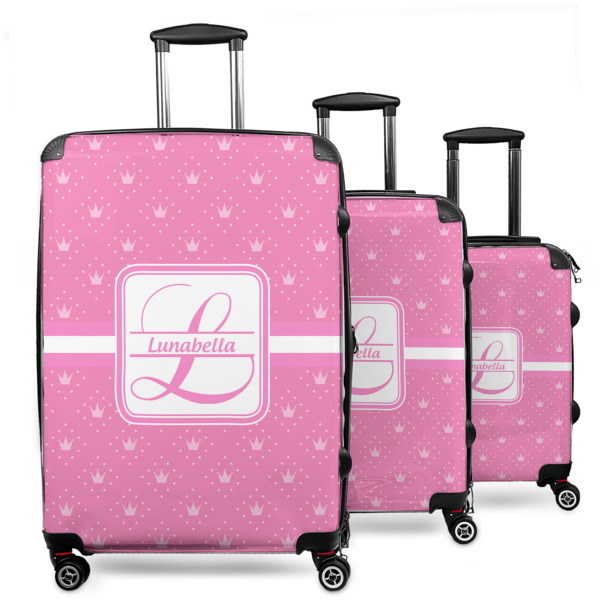 Custom Leopard Print 3 Piece Luggage Set - 20" Carry On, 24" Medium Checked, 28" Large Checked (Personalized)