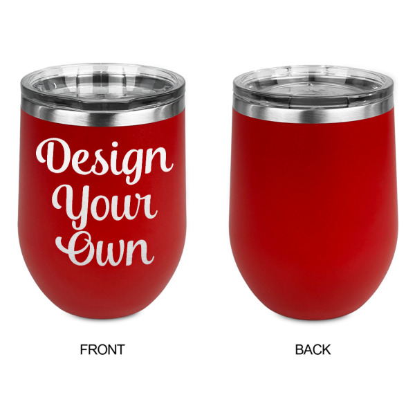 Custom Design - Stainless Wine Tumblers - Red - Single Sided - Approval