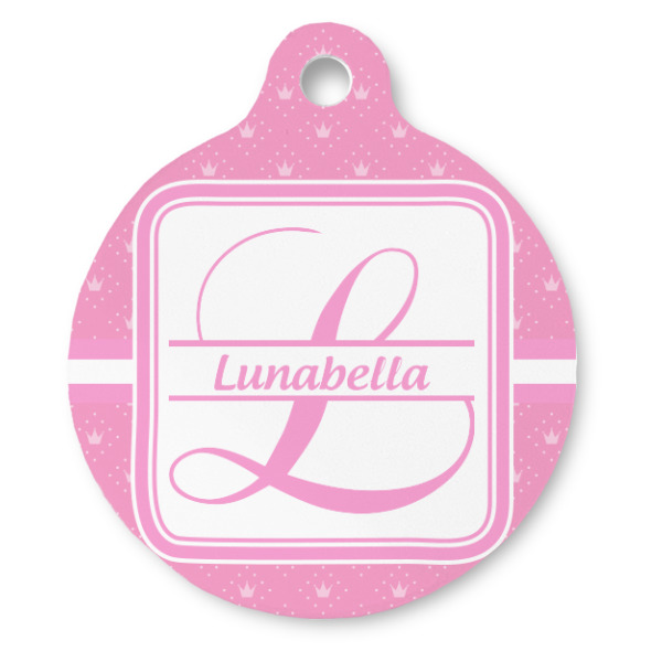 Custom Leopard Print Round Pet ID Tag (Personalized)