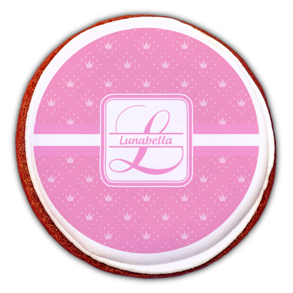 Custom Design - Printed Icing Circle - Large - On Cookie