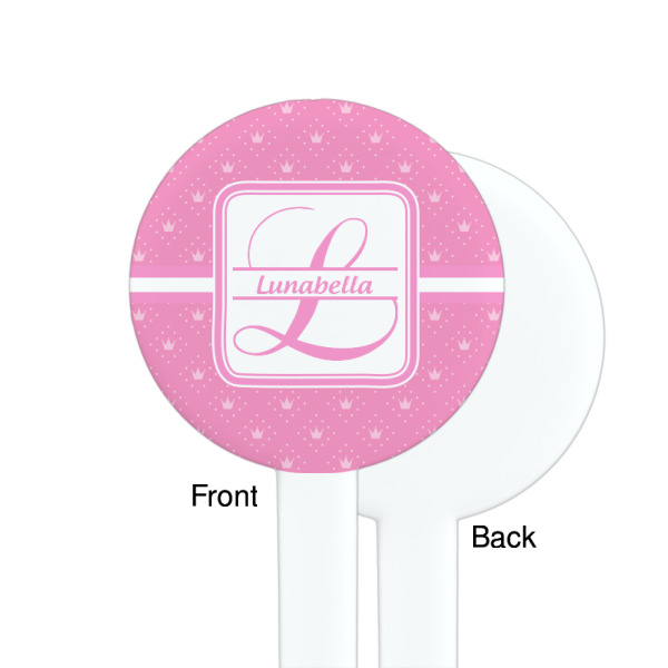 Custom Design - White Plastic 7" Stir Stick - Single Sided - Round - Front & Back