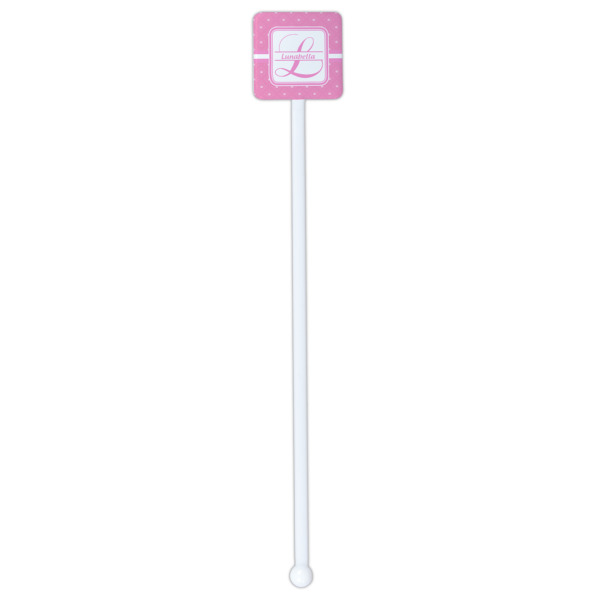 Custom Design - White Plastic Stir Stick - Square - Single Stick