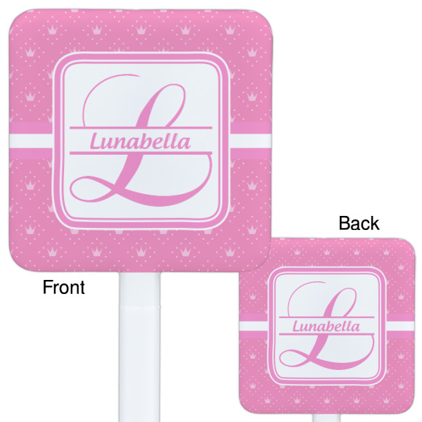 Custom Design - White Plastic Stir Stick - Double Sided - Front & Back