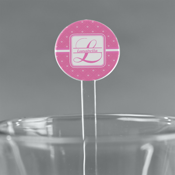 Custom Design Your Own 7" Round Plastic Stir Sticks - Clear