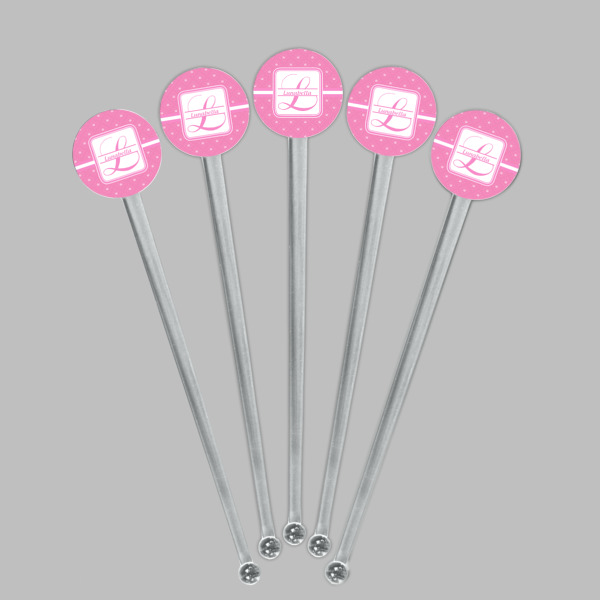 Custom Design - Clear Plastic 7" Stir Stick - Round - Fan View