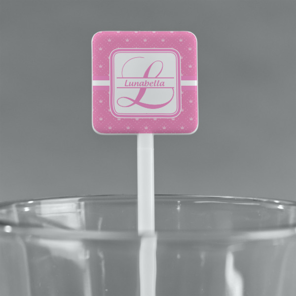 Custom Design - White Plastic Stir Stick - Square - Main