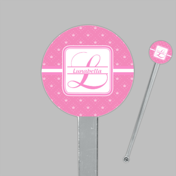 Custom Design - Clear Plastic 7" Stir Stick - Round - Closeup