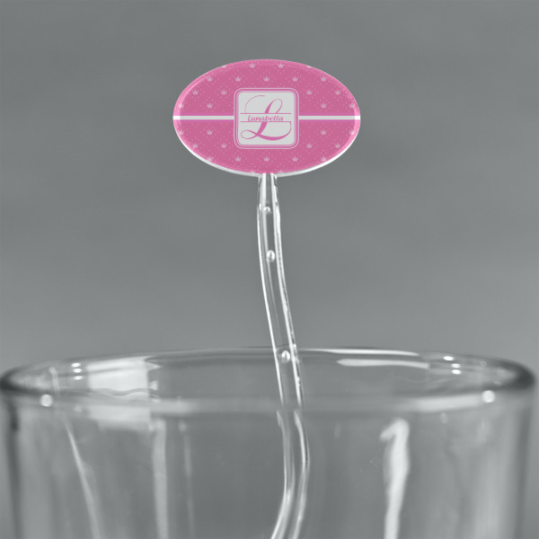 Custom Design - Clear Plastic 7" Stir Stick - Oval - Main