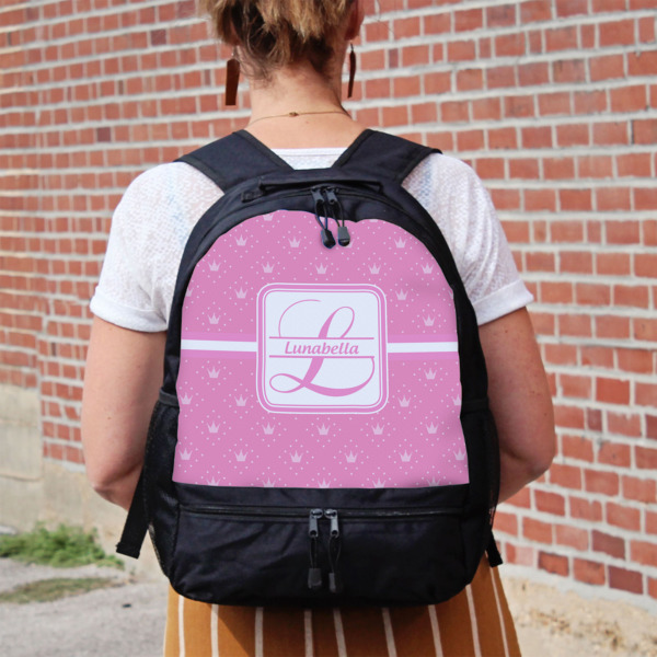 Custom Design - Large Backpack - Black - On Back