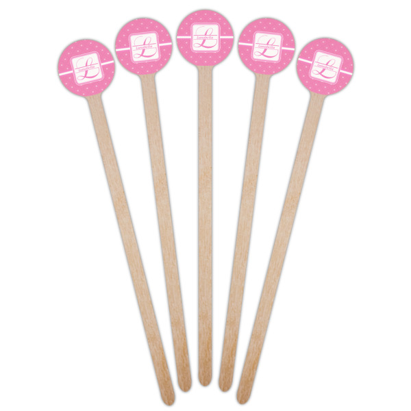 Custom Design - Wooden 7.5" Stir Stick - Round - Fan View