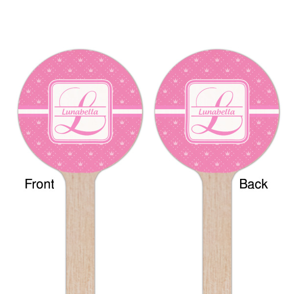 Custom Design - Wooden 6" Stir Stick - Round - Double Sided - Front & Back