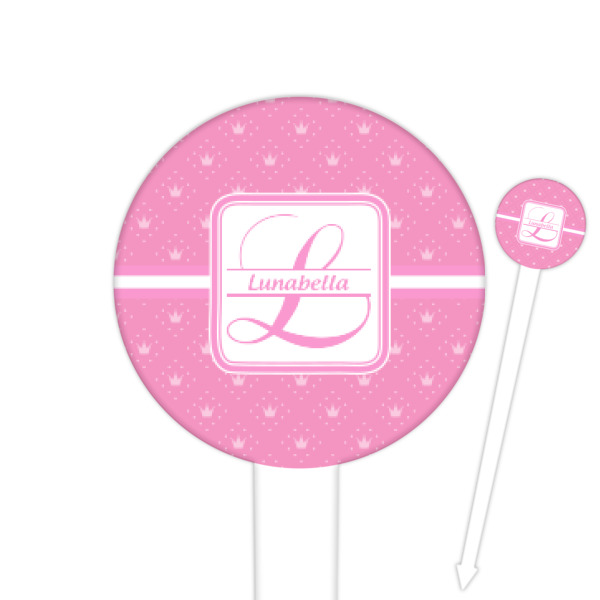 Custom Leopard Print Round Plastic Food Picks (Personalized)