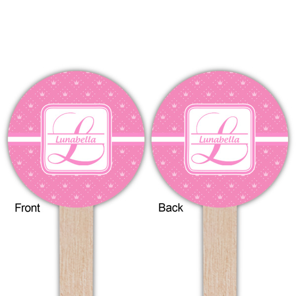 Custom Design - Wooden 6" Food Pick - Round - Double Sided - Front & Back