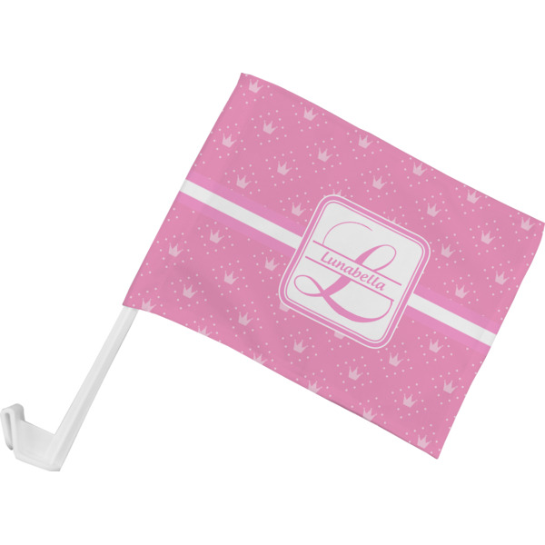 Custom Leopard Print Car Flag - Small w/ Name and Initial