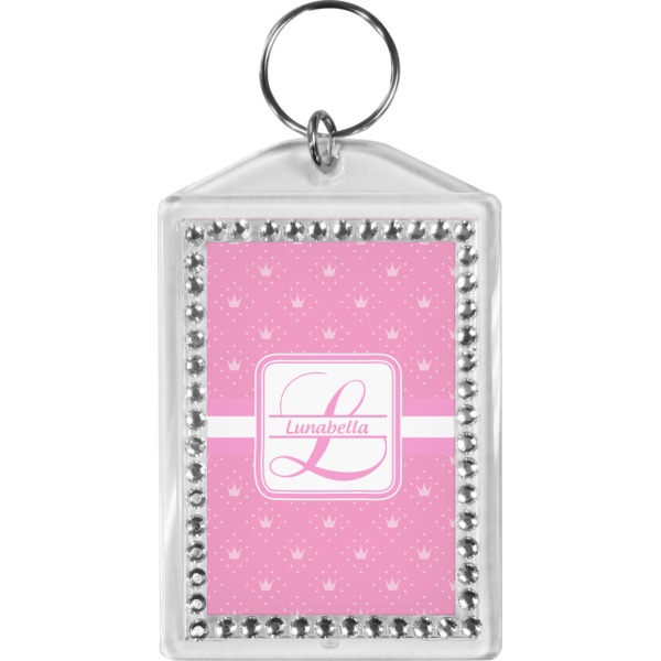 Custom Leopard Print Bling Keychain (Personalized)