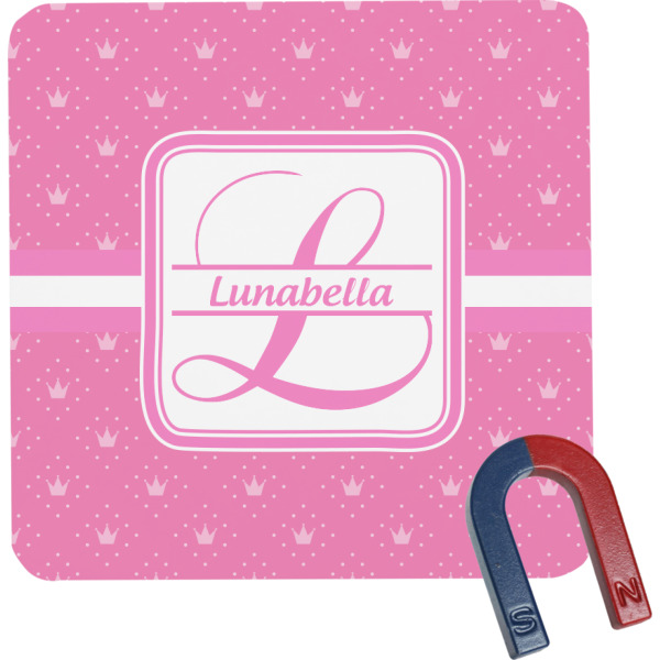 Custom Leopard Print Square Fridge Magnet (Personalized)