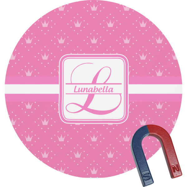 Custom Leopard Print Round Fridge Magnet (Personalized)