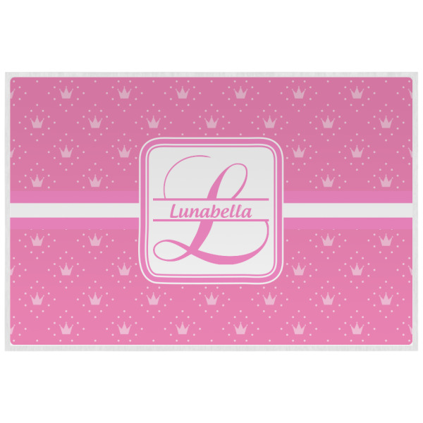 Custom Leopard Print Laminated Placemat w/ Name and Initial