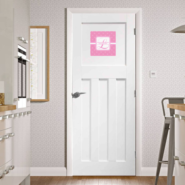 Custom Design - Square Wall Decal on Door