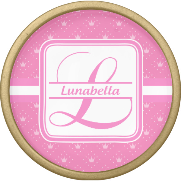 Custom Design - Cabinet Knob - Gold - Front