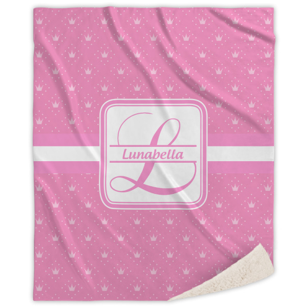 Custom Leopard Print Sherpa Throw Blanket (Personalized)