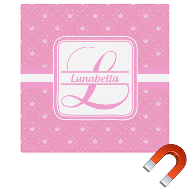 Custom Leopard Print Square Car Magnet - 6" (Personalized)