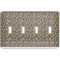 Leopard Print Light Switch Cover (4 Toggle Plate)