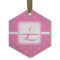 Leopard Print Flat Glass Ornament - Hexagon w/ Name and Initial
